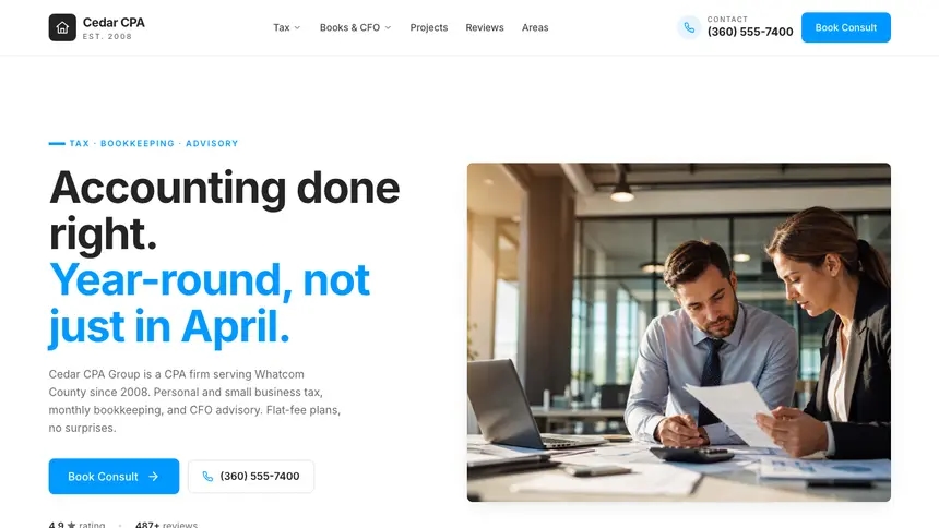 Accounting Clean Scheduler demo website thumbnail