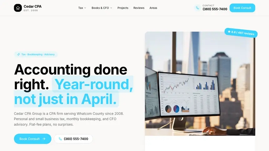 Accounting Crafted Neutral demo website thumbnail