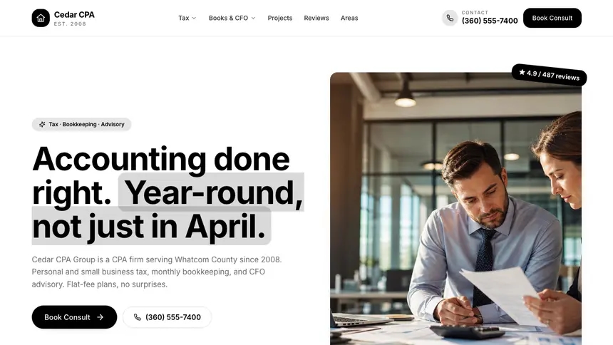 Accounting Playful Creative demo website thumbnail