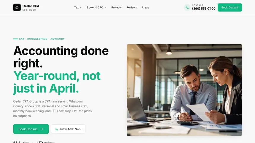 Accounting Sleek Minimal demo website thumbnail