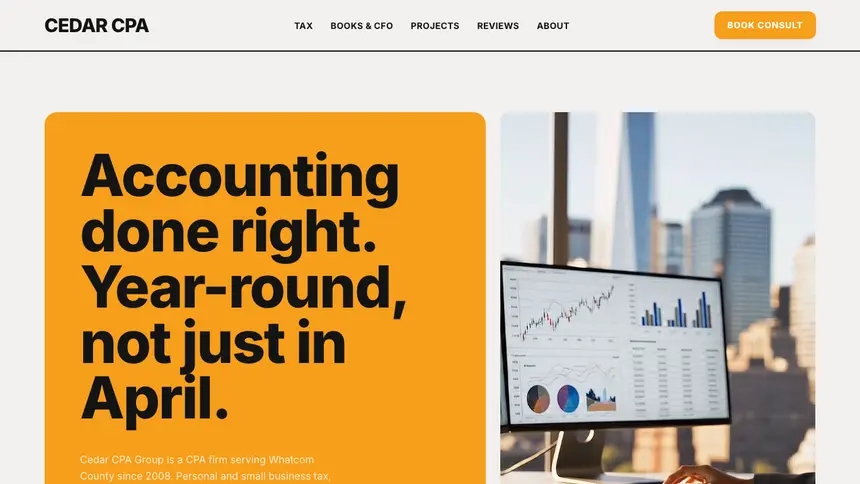 Accounting Confident Brand demo website thumbnail