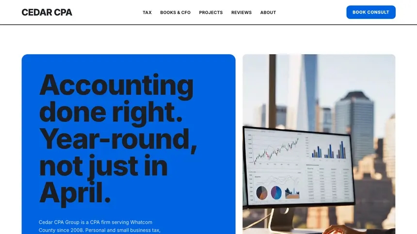 Accounting Open Social demo website thumbnail