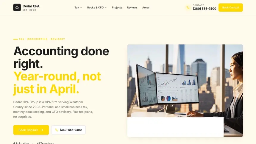 Accounting Refined Tech demo website thumbnail