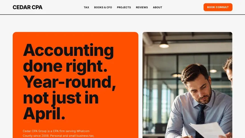 Accounting Bold Motion demo website thumbnail