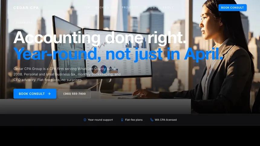 Accounting Sharp Tech demo website thumbnail