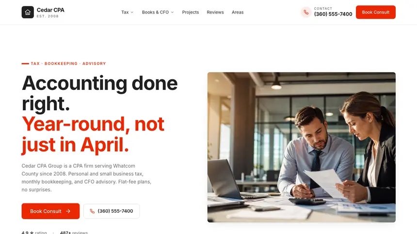 Accounting Technical Clean demo website thumbnail