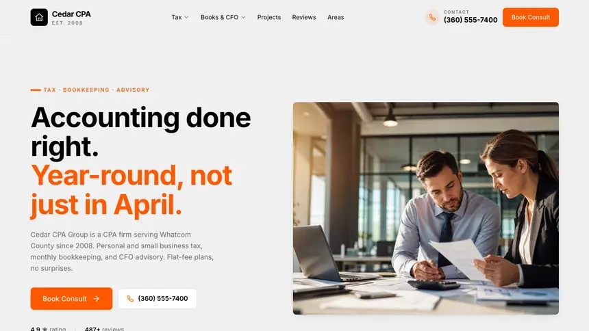 Accounting Minimal Mail demo website thumbnail