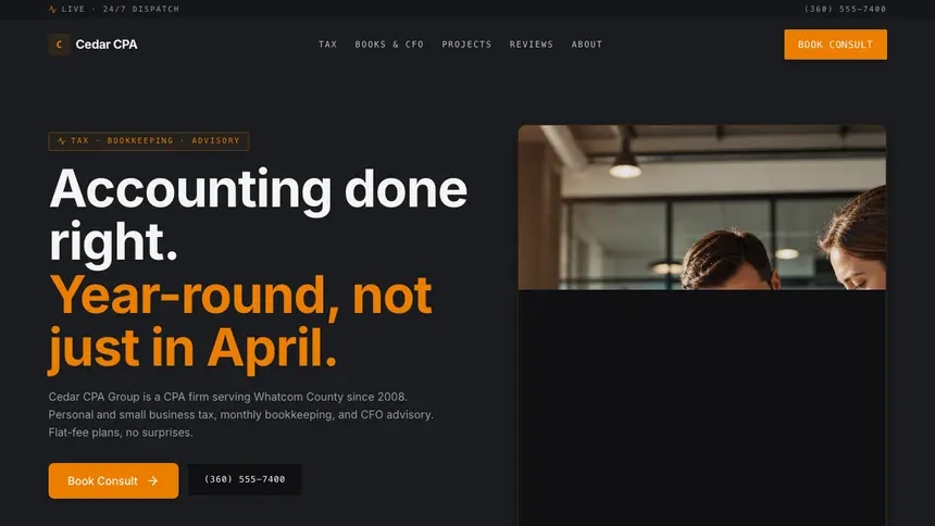 Accounting Modern Finance demo website thumbnail