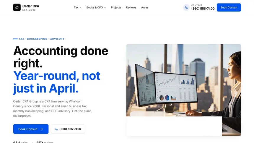 Accounting Editorial Content demo website thumbnail
