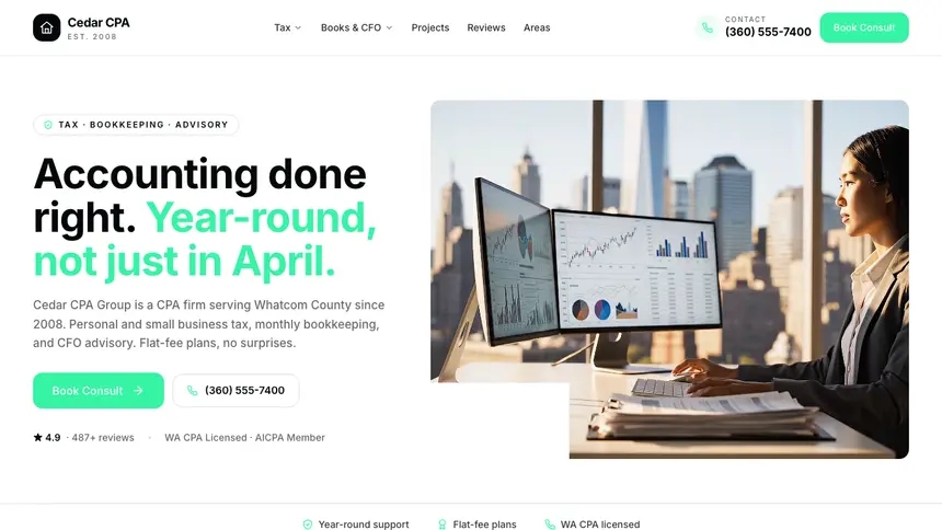 Accounting Commerce Ready demo website thumbnail