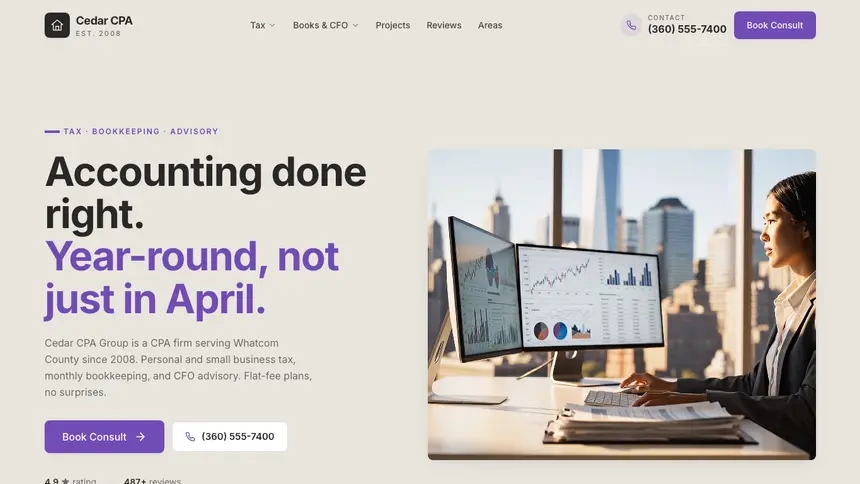 Accounting Sleek Premium demo website thumbnail