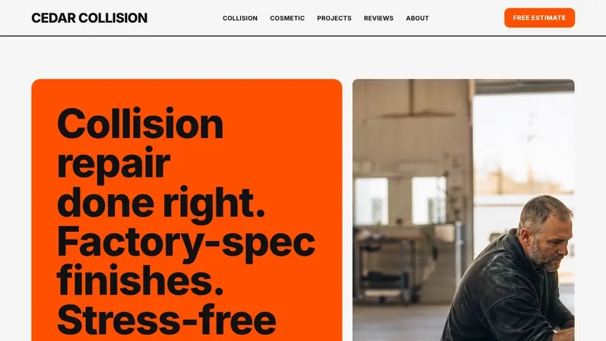 Collision Repair Bold Motion demo website thumbnail