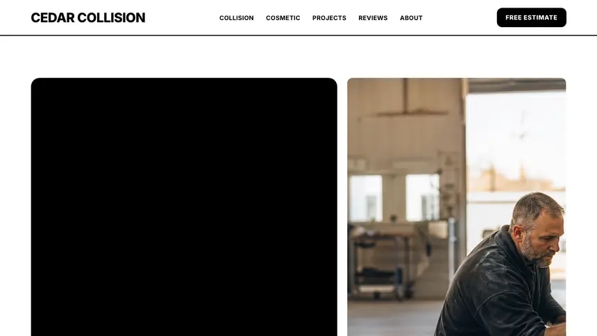 Collision Repair Bold Utility demo website thumbnail