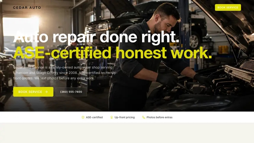 Auto Repair Soft Editorial demo website thumbnail