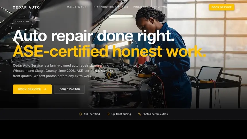 Auto Repair High Impact demo website thumbnail