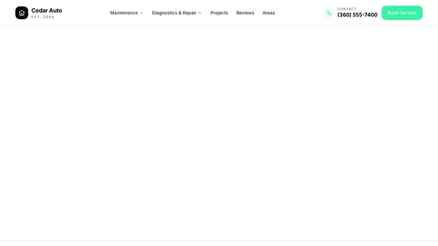 Auto Repair Commerce Ready demo website thumbnail