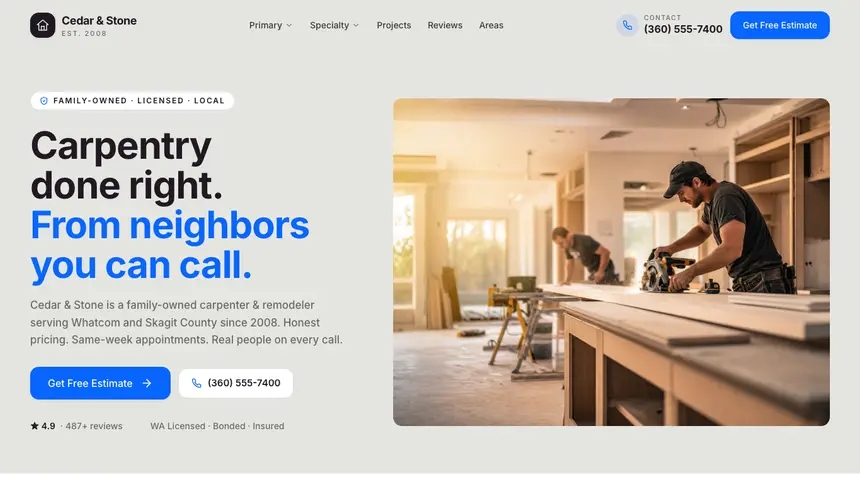 Carpentry Visual Discovery demo website thumbnail
