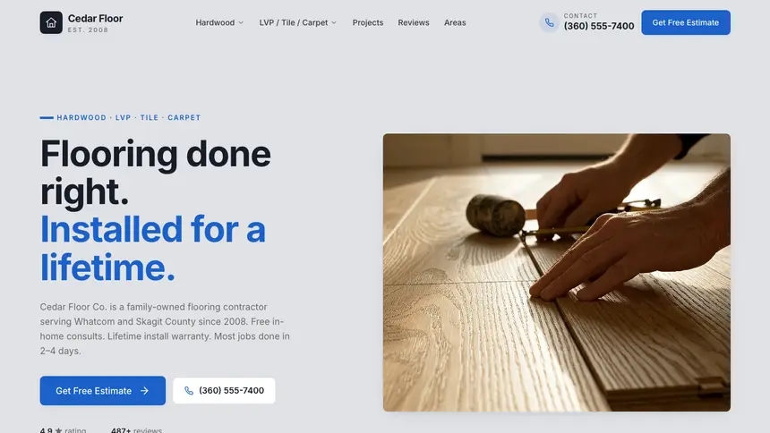 Flooring Structured Grid demo website thumbnail