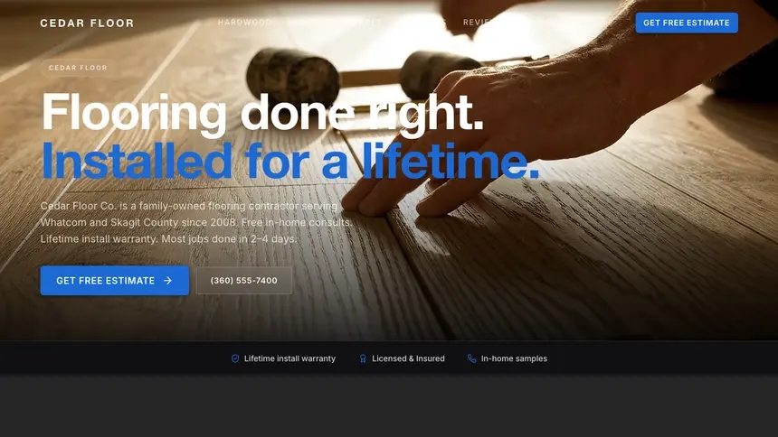 Flooring Precision Classic demo website thumbnail