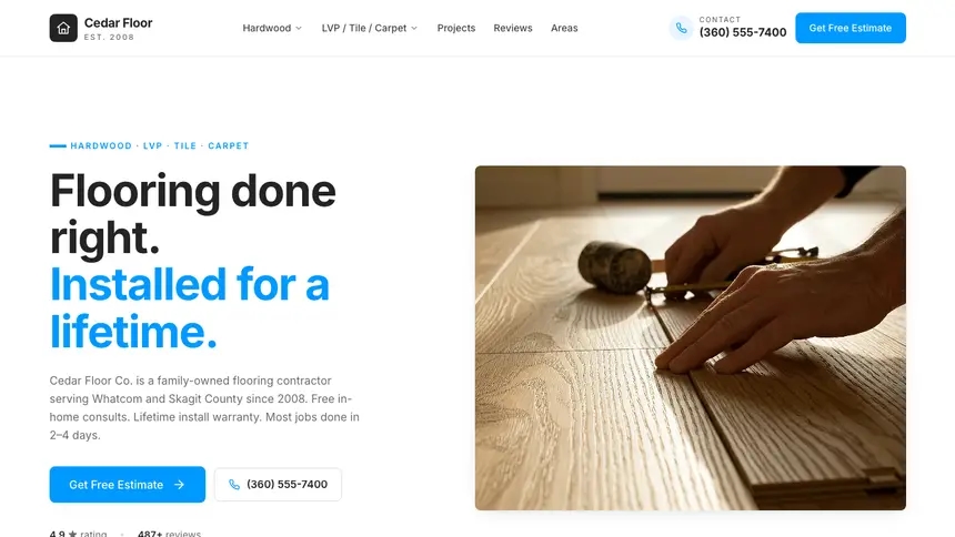 Flooring Clean Scheduler demo website thumbnail