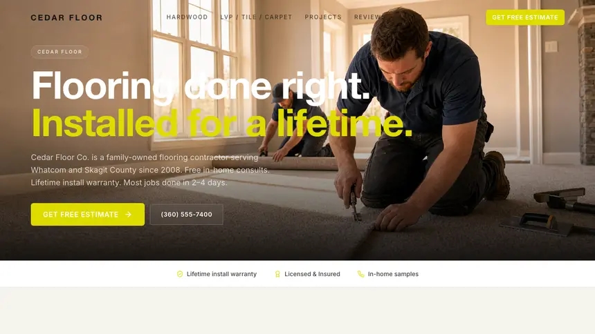 Flooring Soft Editorial demo website thumbnail