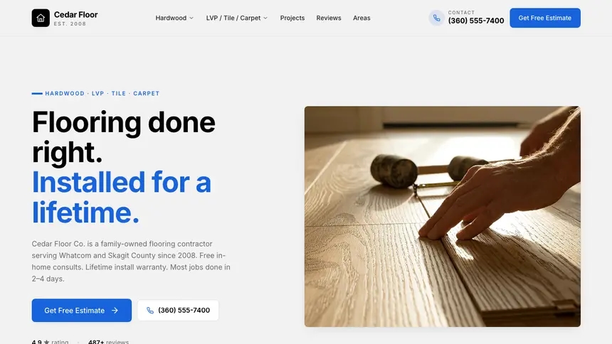 Flooring Calm Professional demo website thumbnail