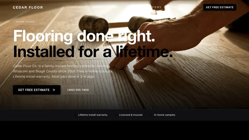 Flooring Expressive Modern demo website thumbnail