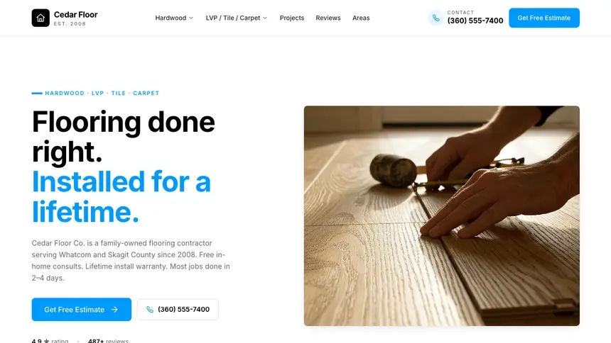 Flooring Motion Forward demo website thumbnail