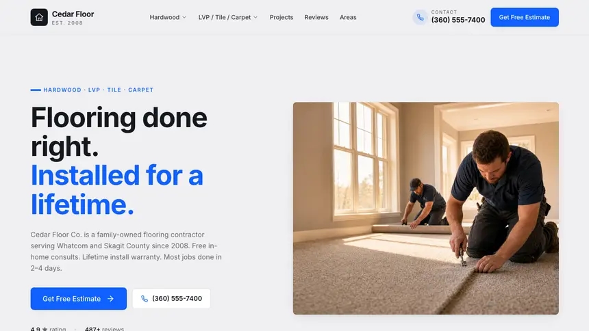 Flooring Technical Trust demo website thumbnail