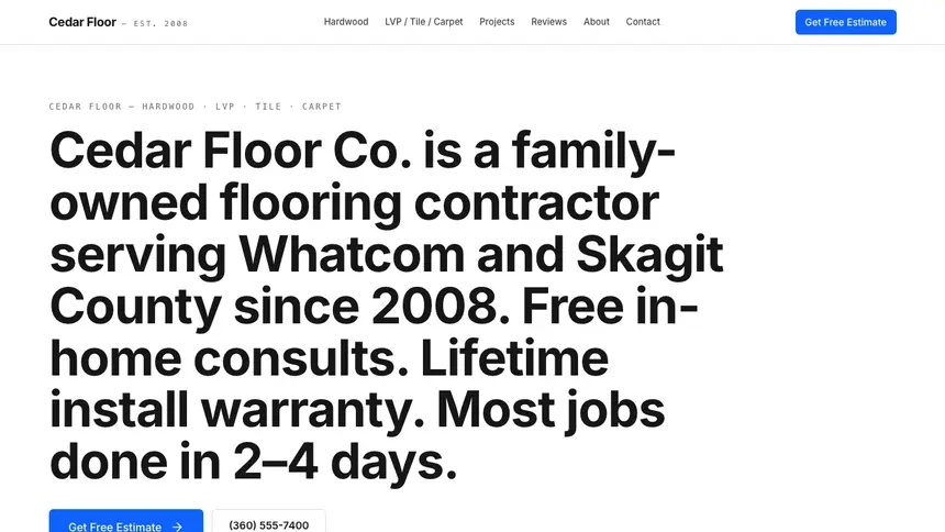 Flooring Enterprise Classic demo website thumbnail