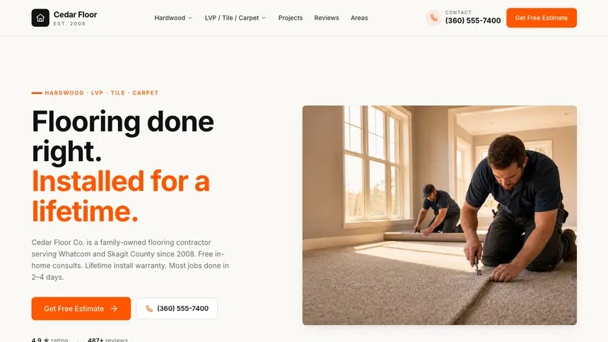 Flooring Approachable Support demo website thumbnail