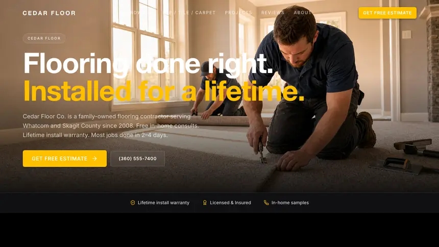 Flooring High Impact demo website thumbnail