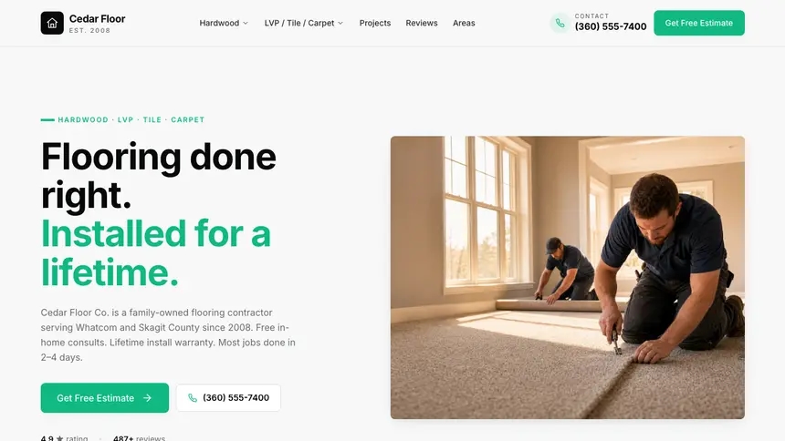 Flooring Sleek Minimal demo website thumbnail