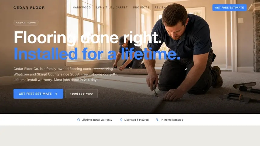 Flooring Soft Inviting demo website thumbnail