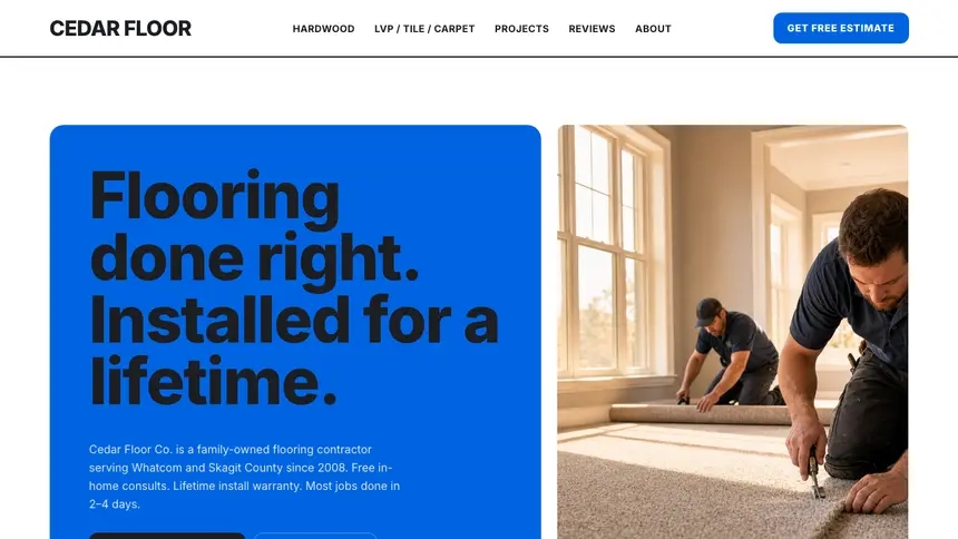Flooring Open Social demo website thumbnail
