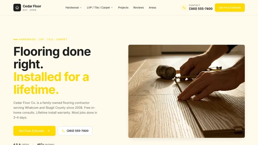 Flooring Refined Tech demo website thumbnail