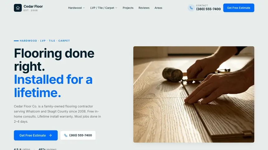 Flooring Fresh Green demo website thumbnail