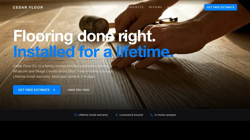 Flooring Sharp Tech demo website thumbnail