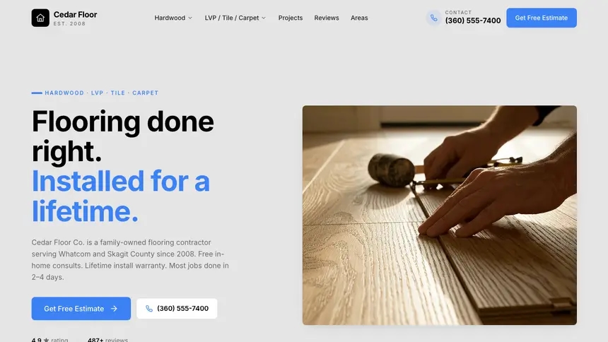 Flooring Friendly Minimal demo website thumbnail