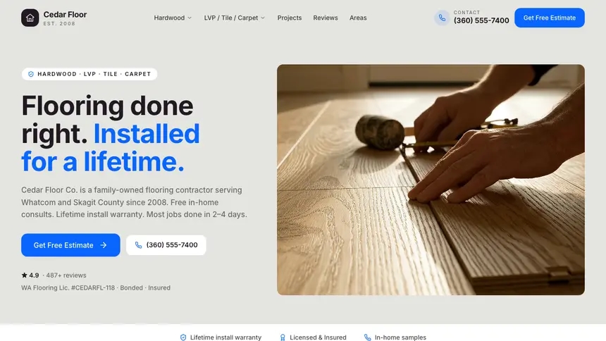 Flooring Visual Discovery demo website thumbnail