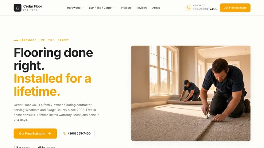 Flooring Playful Product demo website thumbnail