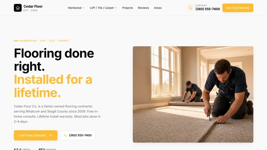 Flooring Crisp Utility demo website thumbnail