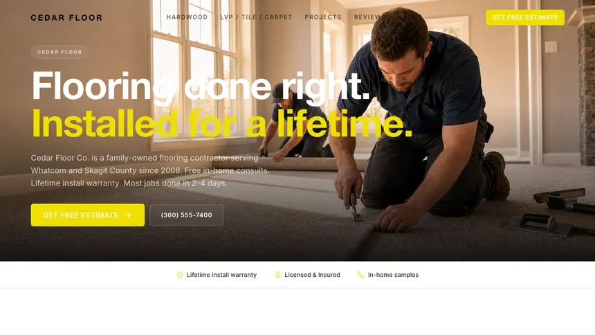 Flooring Modern European demo website thumbnail