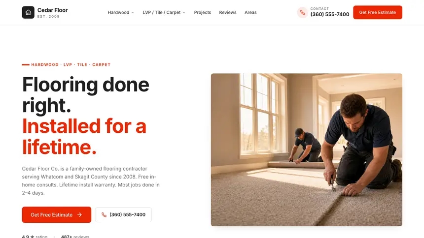 Flooring Technical Clean demo website thumbnail