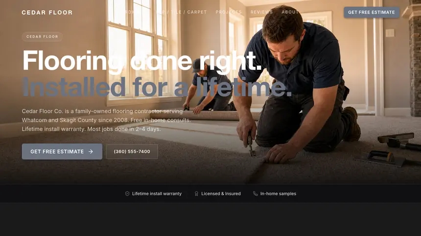 Flooring Creative Studio demo website thumbnail