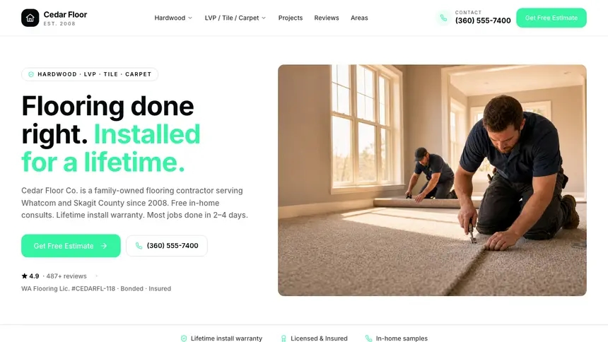 Flooring Commerce Ready demo website thumbnail