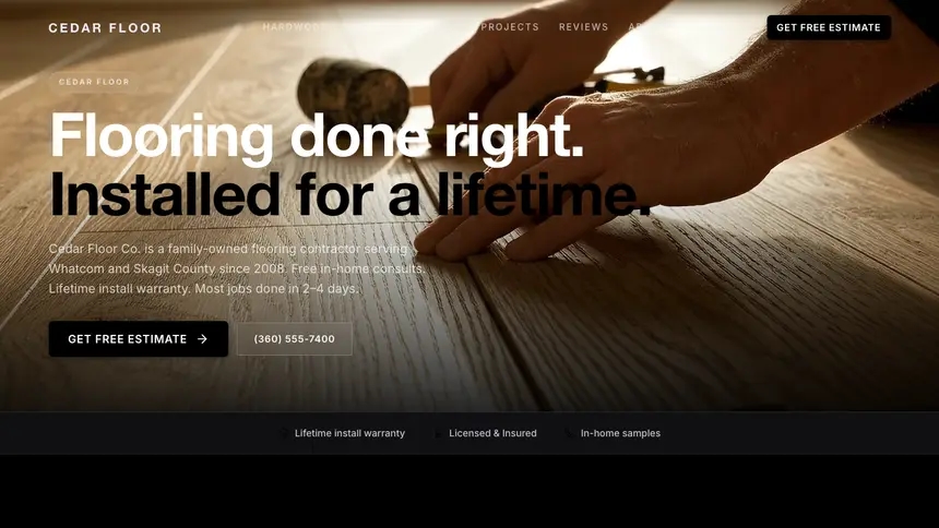 Flooring High Contrast demo website thumbnail
