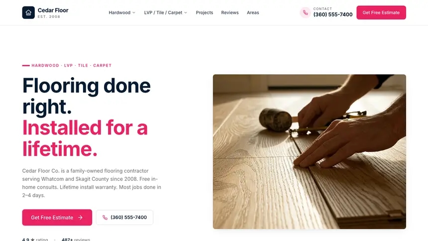 Flooring Polished Gradient demo website thumbnail