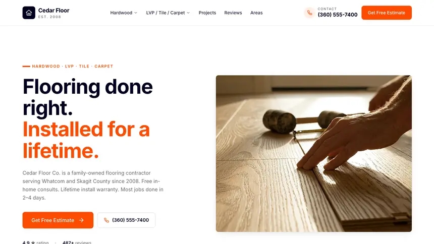 Flooring Collaborative Tech demo website thumbnail