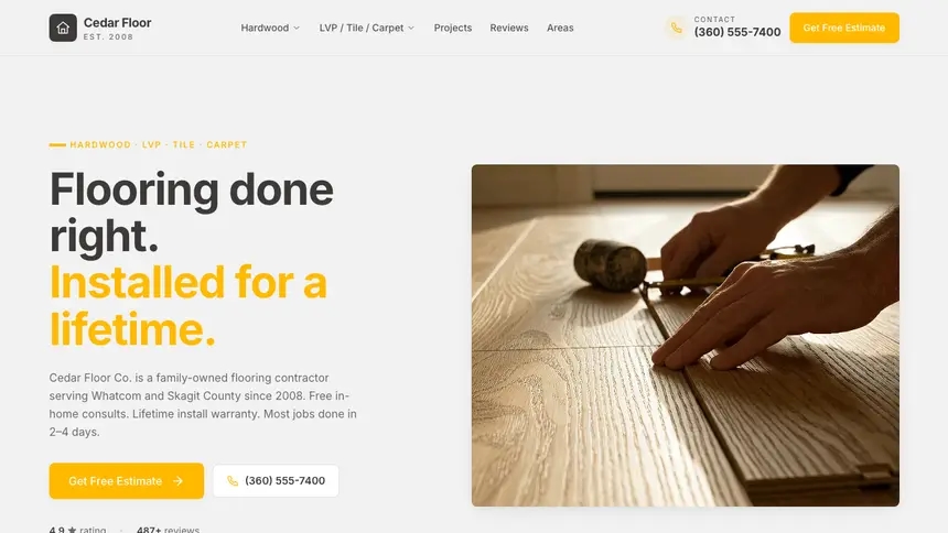 Flooring Energetic Tech demo website thumbnail